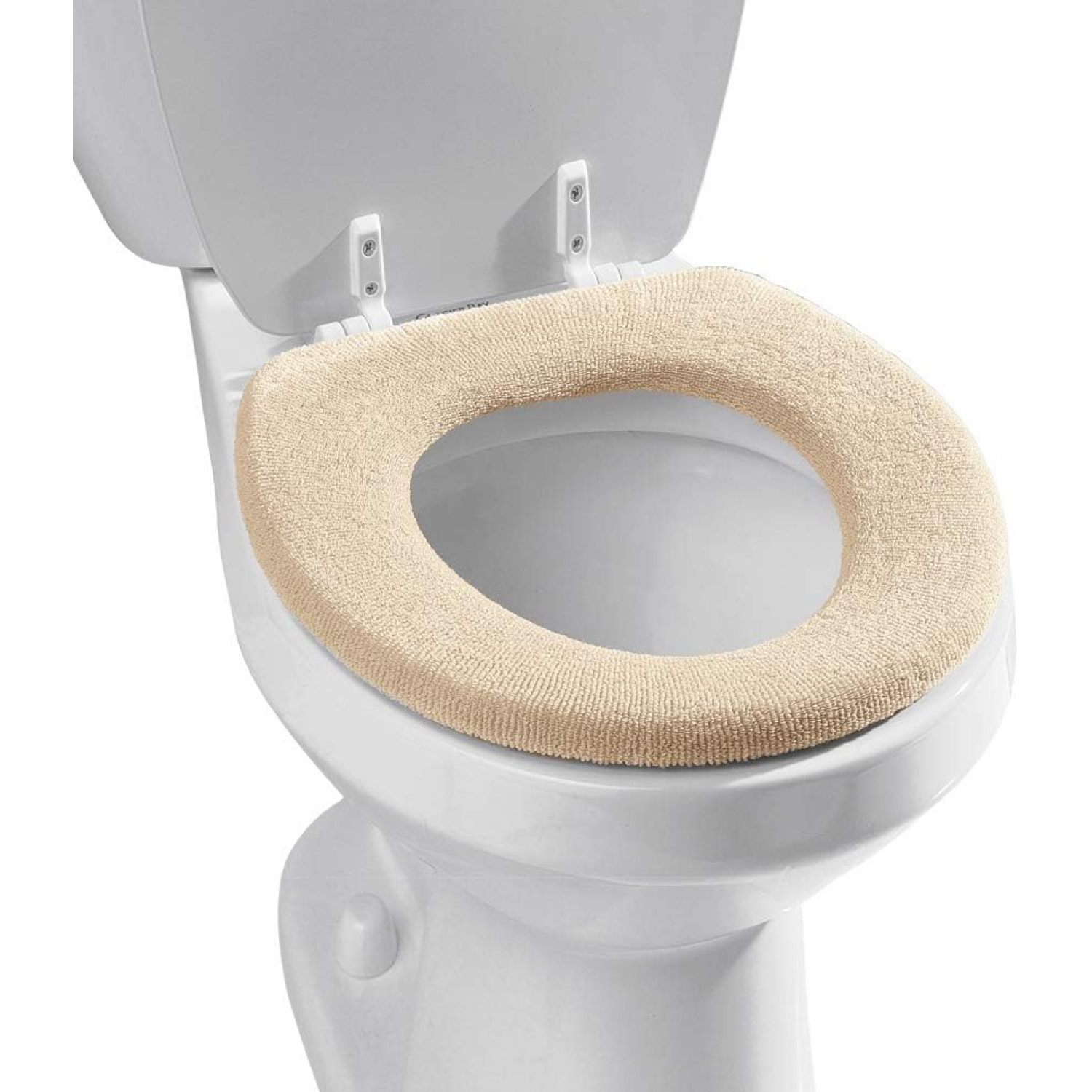 WBTAYB Cloth Toilet Seat Cover, Washable, Ivory
