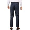 thumbnail image 3 of Pantalones de rayas INSPIRE CHIC para hombre, corte slim, pantalones formales de frente plano, 28 azul marino, 3 of 5