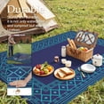 thumbnail image 3 of DEORAB 5'x8' Outdoor Rugs Waterproof Patio Reversible Plastic Carpet Camping Outside Mat,Navyblue & Jadegreen, 3 of 9