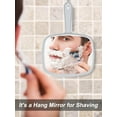 thumbnail image 5 of Hand Mirror Salon Barber Hairdressing Handheld Mirror with Handle(Square,Black and Grey,7.4 x 10.3 inches), 5 of 6
