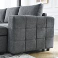 thumbnail image 4 of Williamspace U-Shaped Modular Sectional Sofa 130" Modern Couch Comfy Upholstered Sofa with 2 Reversible Ottoman for Living Room Apartment, Grey, 4 of 7