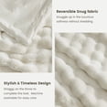 thumbnail image 6 of ROSEKIND Ultra Soft Cozy Faux Fur Throw Blanket, Fuzzy Plush Thick Bubble Blanket| White|50x60inch, 6 of 8