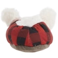 thumbnail image 5 of Rae Dunn Boys and Girls Little Bear Plush Faux Fur Lining Plaid Christmas Cozy Slippers-Red / M/L, 5 of 6