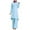 Light Blue, variant on Lounge Sets for Women 2 Piece Tall Pants Sets Women 2 Piece Outfits Dressy Casual Women Spring Solid Color Muslim Solid Color Long Sleeve Shirt Coat Wide Leg Trousers Casual Suit