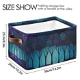 thumbnail image 4 of Yayeee 2 Pack Canvas Storage Basket with Handles for Shelves Fabric Bins Closet Organizer, Purple Moonlight Forest, 4 of 8