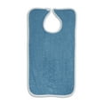 thumbnail image 2 of Nobles Health Care - Blue/White Color - 100% Cotton Reusable Terry Adult Bib, 3-Pack, 2 of 2