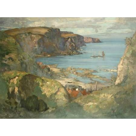- An East Coast Fishing Village Poster Print by James Whitelaw Hamilton