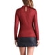 thumbnail image 3 of INSPIRAR CHIC Blusa de Mujer con Brillo, Corte en Cuello Alto, Manga Larga, Tops de Fiesta Brillantes en Rojo y Negro, 3 of 5