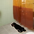thumbnail image 3 of Alfombra de baño con diseño de gato negro para bañera, baño, dormitorio, dormitorio, alfombrillas de baño para mujer, antideslizante, decoración de baño, 32 x 20 pulgadas, 3 of 5