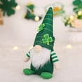 thumbnail image 4 of St. Patrick's Day Gnomes Plush Doll Irish Lucky Shamrock Stuffed Dwarf Doll Handmade Green Leprechaun Tomte Doll Faceless Old Man Rudolph Doll for Holiday Party Home Decor, 4 of 6