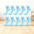 thumbnail image 2 of Crew Socks for Women Womens Crew Socks 10 Pack Kitty Print Breathable Cozy Warm Winter Solid Ankle Socks Blue Free Size, 2 of 6