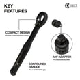 thumbnail image 4 of Klein Tools 65301ADP KNECT (S) Adaptateur à Cliquet Passant et pour Douille de 1/4 Po, Outil à Main Compact et Confortable, Rétrocompatible, 4 of 5