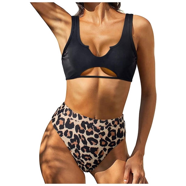 Bikini cómodo para mujer, traje de baño de dos piezas con estampado calado, conjunto de ropa de playa OAVQHLG3B Store lin121212