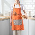 thumbnail image 4 of Neinkie Tablier de Cuisine en Coton Lin Imperméable avec Poches - Longues Attaches Sangle de Cou Réglable - Tabliers de Cuisine Unisexes pour Femmes Chef, 4 of 7