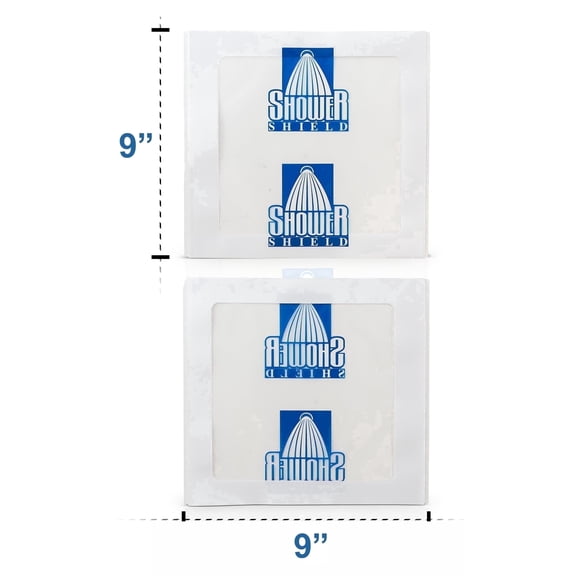 Shower Shield Water-Resistant PICC Line and Port Cover, 9x9 inches, SS99 - Durable Moisture Barrier, 7-Pack