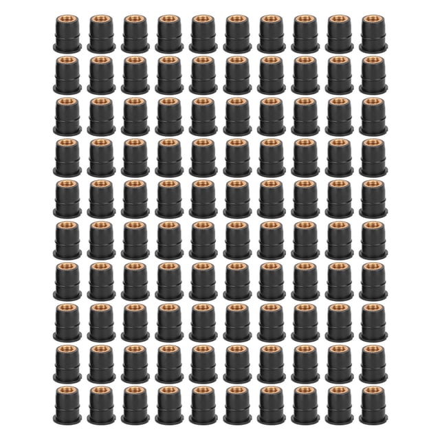 QIILU Motorcycle Parts,100PCS Well Nut M6x0.8mm Rubber Modification For Motorcycle ATV Windscreens Body,Well Nut