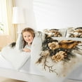 thumbnail image 4 of Manfei Happy Christmas Full Size Comforter Sets,Snowman Pattern Bedding Comforter Set,Rustic Flower Floral Bedding Sets For Girl,Luxury Bedroom Decor Reversible,3-Piece, 4 of 8