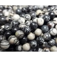thumbnail image 4 of 8mm 15.5 Inches Black Web Jasper Round Beads Genuine Gemstone Natural Jewelry Making, 4 of 5