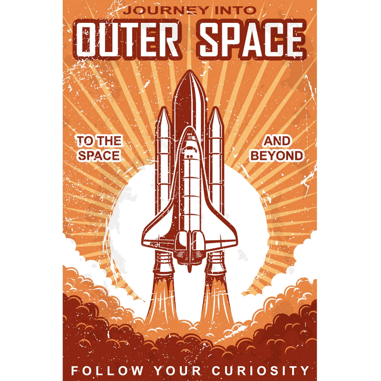 "Outer Space" Painting Print on Wrapped Canvas