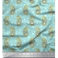 thumbnail image 1 of Soimoi Viscose Chiffon Fabric Check & Paisley Decor Fabric Printed Yard 42 Inch Wide, 1 of 1