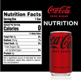 CocaCola Zero Sugar Mini Soda Pop Soft Drink, 7.5 fl oz, 6 Pack Cans