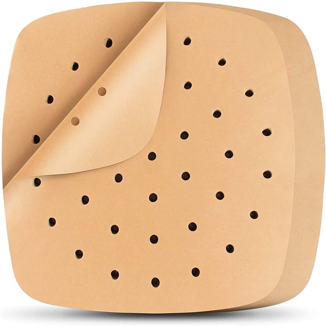 Air Fryer Parchment Paper Liners 100Pcs Square Air Fryer Liners 8.5 Inch Perforated Parchment Paper Sheets for Baking
