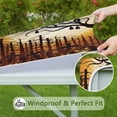 thumbnail image 6 of Premium Halloween Elastic Tablecloth 34x34 Inch - Stretchy Design with Spooky Ghost and Pumpkin Pattern for Square Table Decor, 6 of 6