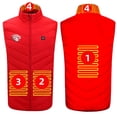 thumbnail image 2 of guisaled Men Heated Vest Rechargeable USB Electric Heated Vest 4 Heating Zone Winter Outdoor Camping Fishing Ski Heated Vests, 2 of 3