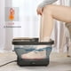 thumbnail image 3 of Beinilai Spa para pies plegable, baño de pies con calor y masaje y chorros de burbujas, bañera para pies con seis rodillos para pies no motorizados, puntos de masaje de acupresión, luz roja y piedra p, 3 of 5