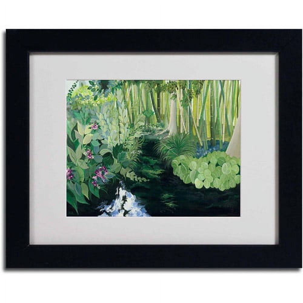 Trademark Fine Art "Bamboo Garden" Canvas Art by Anonymous, Black Frame