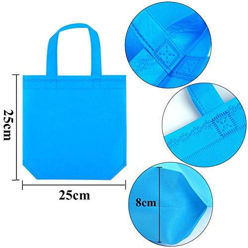 9.8 x 9.8 Inches Elcoho 24 Pieces Non-woven Bags Grocery Goodie Treat Bags Party Gift Tote Bags Reusable Non-woven Candy Bags with Handles for Party Supplies 9.8 x 9.8 Inches Elcoho 24 Pieces Non-woven Bags Grocery Goodie Treat Bags Party Gift Tote Bags Reusable Non-woven Candy Bags with Handles for Party Supplies