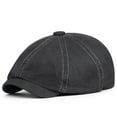 thumbnail image 2 of QLEICOM Beret Hats for Women,Mens Hats,Solid Color Newsboy Cap In Soft Cotton Fabric with Eight-Panel for Vintage Inspired Casual Styling Dark Gray, 2 of 4