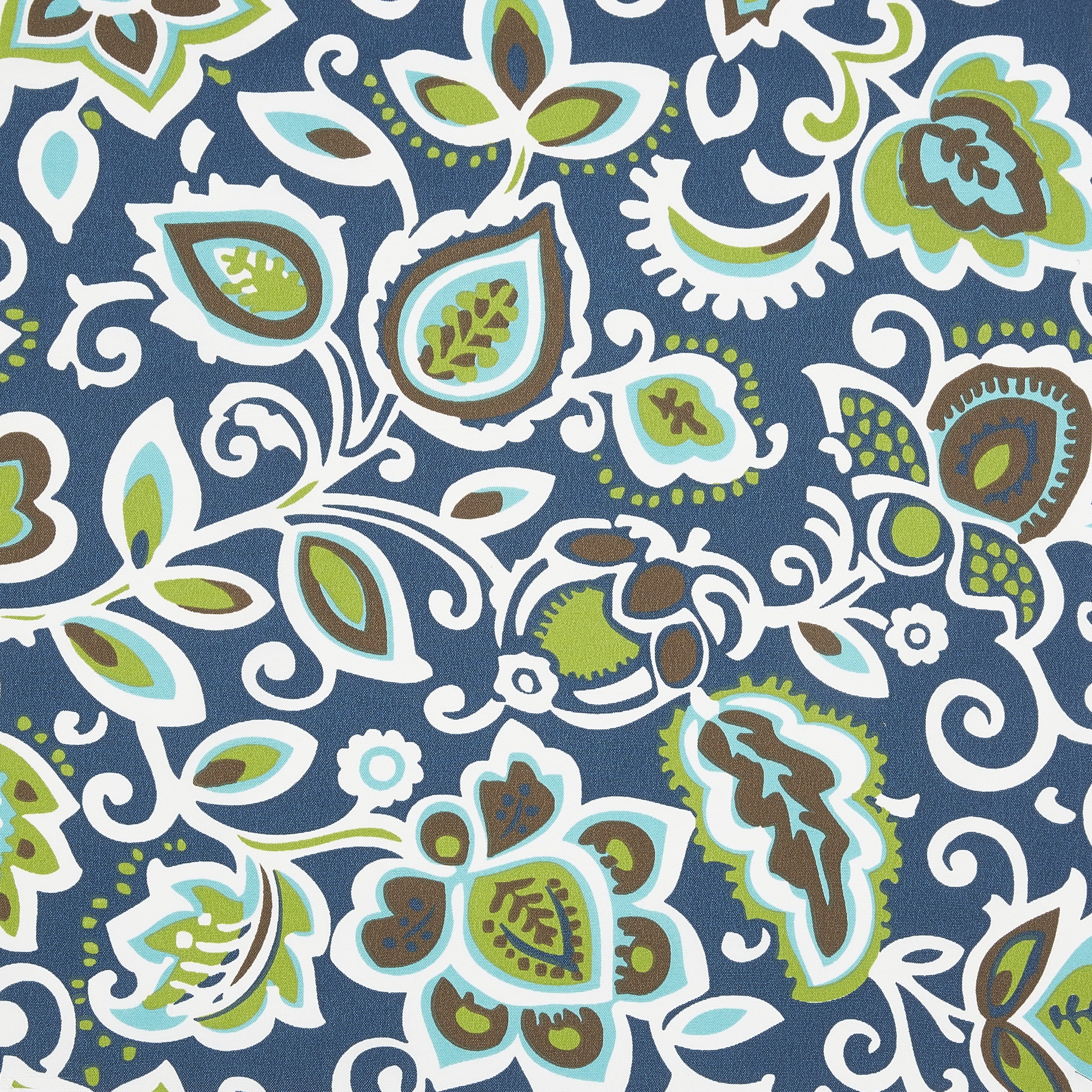 Sorra Home Floral Navy Indoor/Outdoor Deep Seating Cushion, Corded