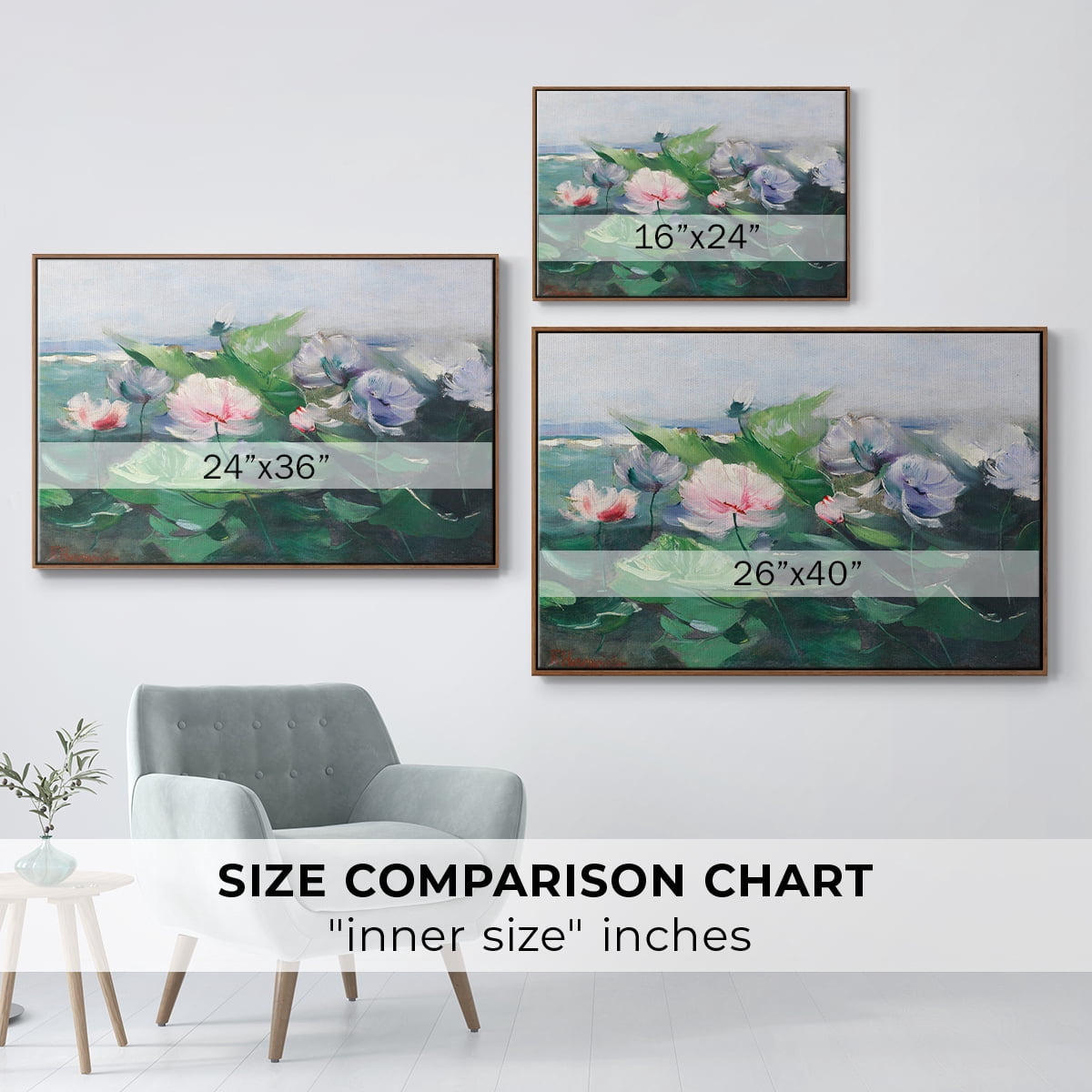 Vintage Botanical Print-LXIX By Wexford Home Framed in Walnut Wood Gallery Wrapped Canvas 17 in. x 25 in.