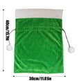 thumbnail image 3 of Christmas Santa Sack 11.81x15.7 Inch, Velvet Gift Bag with Drawstring for Holiday Present Wrapping, Christmas Party Supplies and Festive Home Decor (1PC, Green), 3 of 7