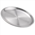 thumbnail image 1 of para Escupir Huesos de Acero Inoxidable de 14 Cm, Bandeja Poco Profunda Plateada, Disco de Comedor de Metal, Redondo, Vajilla de Postre, 1 of 5
