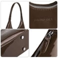 thumbnail image 2 of BadPiggies Women's Hobo Shoulder Bag Top Handle Handbag Zipper Purses Underarm Bag with Bottom Metal Studs - Coffee, 2 of 8