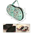 thumbnail image 3 of JAVOedge Blue Tiny Rose Pattern Fabric Travel Bra Storage Case Plus 1 PCS PVC BAG / Zipper Closure and Carrying Handle, 3 of 4