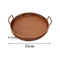 thumbnail image 3 of Bandeja de almacenamiento tejida a mano perfecl para fruta y aperitivos 35 cm x 4,5 cm, 3 of 8