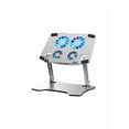 thumbnail image 1 of Foldable Mini Aluminum Alloy X16 Desktop Stand with 4 Cooling Fans - Height-Adjustable Tablet PC Holder and Small Notebook Radiator Bracket for Efficient Heat Dissipation, 1 of 6