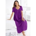 thumbnail image 6 of Only Necessities Plus Size Long Silky Lace-Trim Gown, 6 of 6