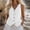 White, variant on Womens Casual Button Down Sleeveless Vest Solid Color V Neck Business Cotton Linen Jacket Waistcoat White