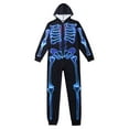 thumbnail image 6 of Michellecmm Parent-Child Halloween Jumpsuit Long Sleeve Zipper 3D Skull Printed One-piece Loungewear Long Playsuit for Party, 6 of 7