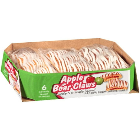 Walmart Apple Bear Claws, 2.75 oz, 6 count
