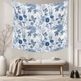 thumbnail image 5 of Flower Bird Tapestry for Bedroom Wall Hanging Tapestry, Vintage Blue Garden Country Wildflower Ceiling Backdrop Tapestries Poster Blanket Wall Decor for Teens Room Living Room Dorm 51" x 59", 5 of 8