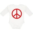 thumbnail image 3 of Inktastic Fun Red Peace Sign Boys or Girls Long Sleeve Baby Bodysuit, 3 of 5