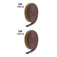 thumbnail image 1 of Riwesomey Tira de sellado automático para puerta de casa, ventana, sello de grietas, excluidor de tiro, cinta automática, herramienta de Marrón Tipo D 9*6 (5M) 2piezas, 1 of 6