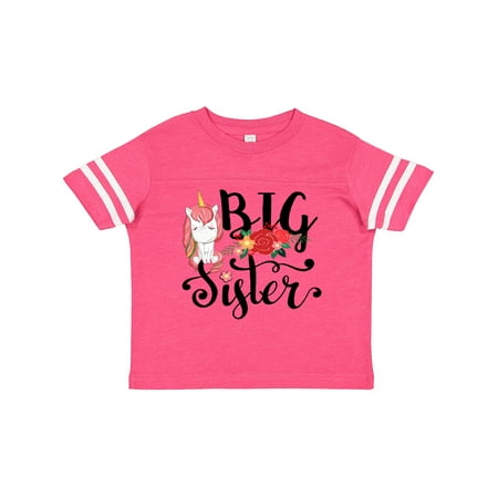

Inktastic Floral Unicorn Big Sister Gift Toddler Toddler Girl T-Shirt