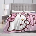 thumbnail image 5 of Hello Kitty Blanket, Super Soft Throw Blanket, Cozy Flannel Blankets For Boys Girls, Warm Blankets For Couch Sofa Bed, 50"X40", 5 of 9