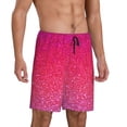 thumbnail image 2 of Gaeub Light Purple Glitter Print Men's Short Pajama Pants, Sleep Shorts, Household Pants, Casual Pants with Pockets-X-Large, 2 of 6